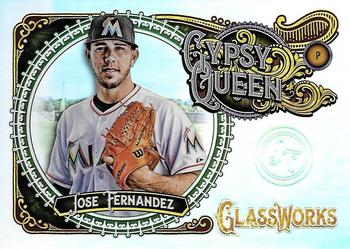 2017 Topps Gypsy Queen - GQ GlassWorks Box Toppers #GW-JF Jose Fernandez Front