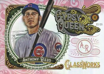 2017 Topps Gypsy Queen - GQ GlassWorks Box Toppers Red #GW-AR Anthony Rizzo Front