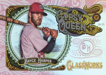 2017 Topps Gypsy Queen - GQ GlassWorks Box Toppers Red #GW-BH Bryce Harper Front