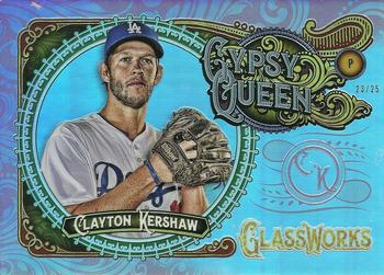2017 Topps Gypsy Queen - GQ GlassWorks Box Toppers Red #GW-CK Clayton Kershaw Front