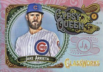 2017 Topps Gypsy Queen - GQ GlassWorks Box Toppers Red #GW-JA Jake Arrieta Front