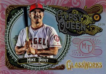 2017 Topps Gypsy Queen - GQ GlassWorks Box Toppers Red #GW-MT Mike Trout Front