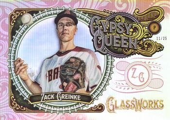 2017 Topps Gypsy Queen - GQ GlassWorks Box Toppers Red #GW-ZG Zack Greinke Front