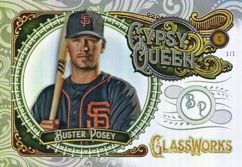 2017 Topps Gypsy Queen - GQ GlassWorks Box Toppers Black #GW-BP Buster Posey Front