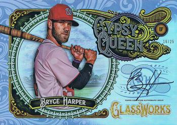 2017 Topps Gypsy Queen - GQ GlassWorks Box Toppers Autographs #GW-BH Bryce Harper Front