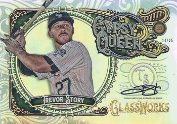 2017 Topps Gypsy Queen - GQ GlassWorks Box Toppers Autographs #GW-TS Trevor Story Front