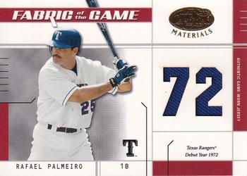 2003 Leaf Certified Materials - Fabric of the Game Debut Year #FG-94 Rafael Palmeiro Front