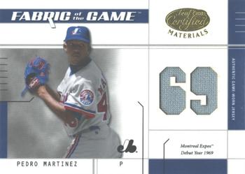 2003 Leaf Certified Materials - Fabric of the Game Debut Year #FG-138 Pedro Martinez Front