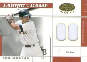 2003 Leaf Certified Materials - Fabric of the Game Jersey Year #FG-25 Nomar Garciaparra Front