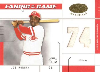 2003 Leaf Certified Materials - Fabric of the Game Jersey Year #FG-33 Joe Morgan Front