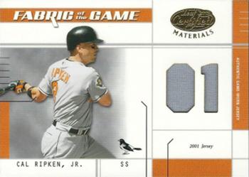 2003 Leaf Certified Materials - Fabric of the Game Jersey Year #FG-37 Cal Ripken Jr. Front