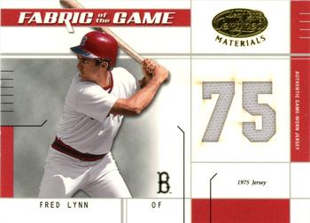 2003 Leaf Certified Materials - Fabric of the Game Jersey Year #FG-61 Fred Lynn Front