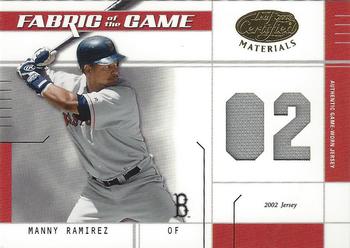 2003 Leaf Certified Materials - Fabric of the Game Jersey Year #FG-87 Manny Ramirez Front