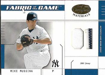 2003 Leaf Certified Materials - Fabric of the Game Jersey Year #FG-119 Mike Mussina Front
