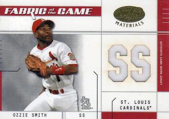 2003 Leaf Certified Materials - Fabric of the Game Position #FG-2 Ozzie Smith Front