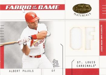 2003 Leaf Certified Materials - Fabric of the Game Position #FG-28 Albert Pujols Front