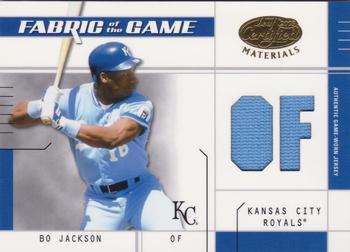 2003 Leaf Certified Materials - Fabric of the Game Position #FG-55 Bo Jackson Front