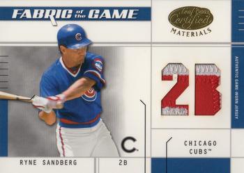 2003 Leaf Certified Materials - Fabric of the Game Position #FG-85 Ryne Sandberg Front