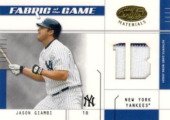 2003 Leaf Certified Materials - Fabric of the Game Position #FG-90 Jason Giambi Front