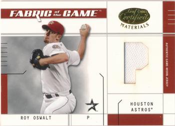 2003 Leaf Certified Materials - Fabric of the Game Position #FG-137 Roy Oswalt Front