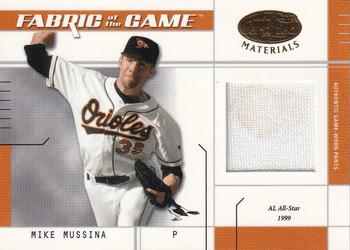 2003 Leaf Certified Materials - Fabric of the Game Inscription #FG-124 Mike Mussina Front