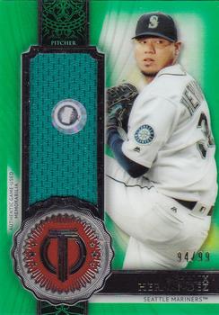 2017 Topps Tribute - Stamp of Approval Relics Green #SOA-FH Felix Hernandez Front