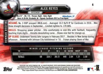 2017 Bowman Chrome #6 Alex Reyes Back