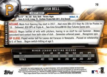 2017 Bowman Chrome #70 Josh Bell Back