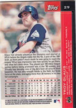 2001 Topps HD #29 Troy Glaus Back