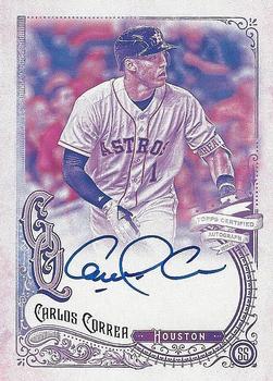 2017 Topps Gypsy Queen - Card Back Content Autographs Missing Blackplate #CBCA-CC Carlos Correa Front