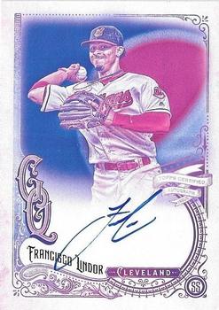 2017 Topps Gypsy Queen - Card Back Content Autographs Missing Blackplate #CBCA-FL Francisco Lindor Front