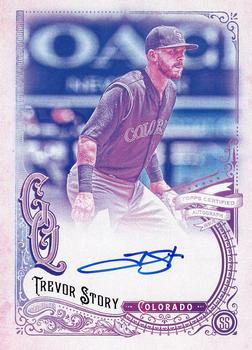 2017 Topps Gypsy Queen - Card Back Content Autographs Missing Blackplate #CBCA-TS Trevor Story Front
