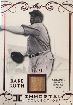2017 Leaf Babe Ruth Immortal Collection - Original Yankee Stadium Seat Relic Red Spectrum Foil #YS-47 Babe Ruth Front