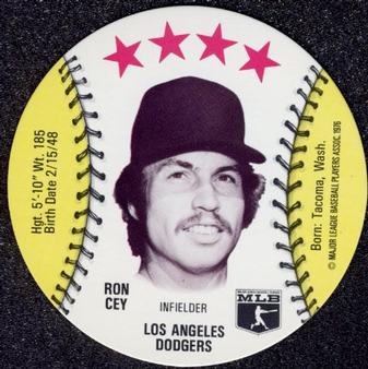 1976 MSA Blank Back Discs #NNO Ron Cey Front