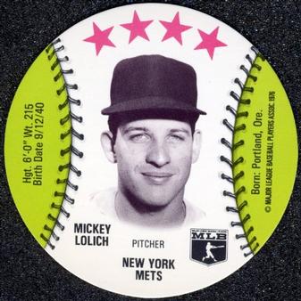 1976 MSA Blank Back Discs #NNO Mickey Lolich Front