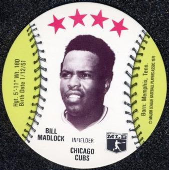 1976 MSA Blank Back Discs #NNO Bill Madlock Front