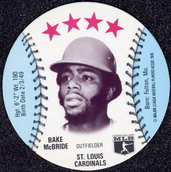 1976 MSA Blank Back Discs #NNO Bake McBride Front