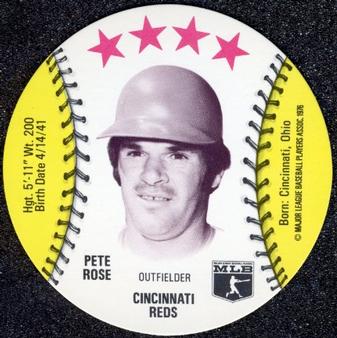 1976 MSA Blank Back Discs #NNO Pete Rose Front