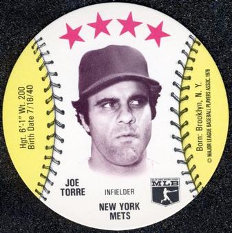 1976 MSA Blank Back Discs #NNO Joe Torre Front