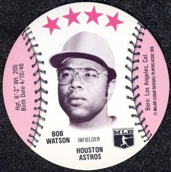 1976 MSA Blank Back Discs #NNO Bob Watson Front