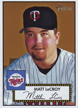 2001 Topps Heritage #123 Matt LeCroy Front