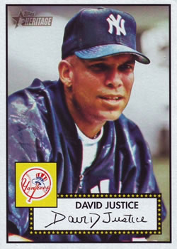 2001 Topps Heritage #14 David Justice Front