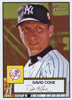 2001 Topps Heritage #15 David Cone Front