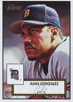 2001 Topps Heritage #214 Juan Gonzalez Front