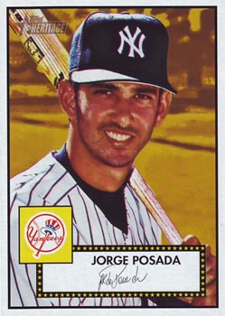 2001 Topps Heritage #24 Jorge Posada Front