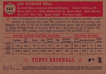 2001 Topps Heritage #255 Jay Bell Back