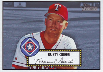 2001 Topps Heritage #315 Rusty Greer Front
