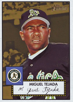 2001 Topps Heritage #62 Miguel Tejada Front