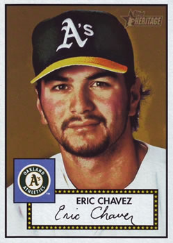 2001 Topps Heritage #70 Eric Chavez Front