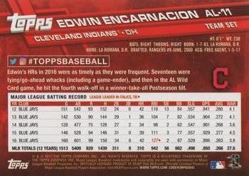 2017 Topps American League Standouts #AL-11 Edwin Encarnacion Back